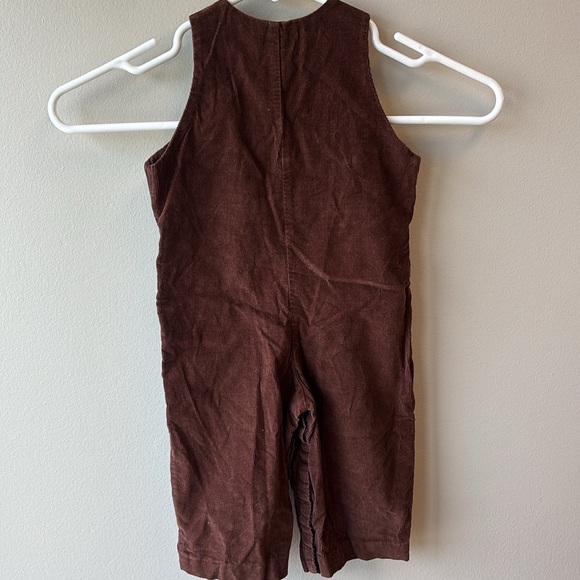 Vive La Fete Brown Corduroy Overalls with Embroidered Design Thanksgiving - Picture 7 of 8